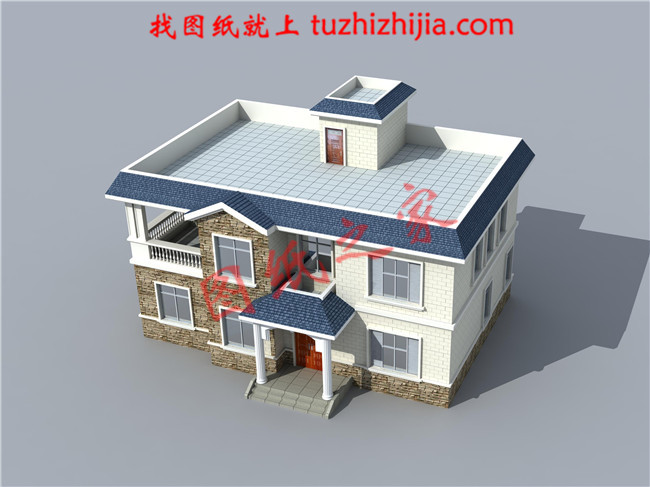 農村4間2層樓房設計圖，戶型方正，四平八穩的二層農村別墅