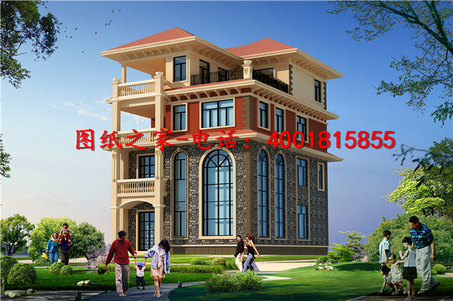 3棟最新款三層半別墅圖片，建其中一棟都可以成地標建筑（全套施工圖）