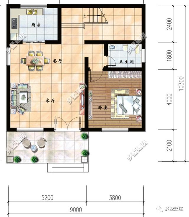 18萬三層農村新別墅圖，五室兩廳還有一個大露臺，真是太劃算了