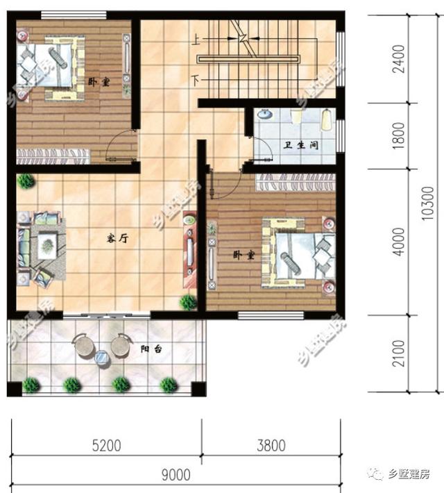 18萬三層農村新別墅圖，五室兩廳還有一個大露臺，真是太劃算了