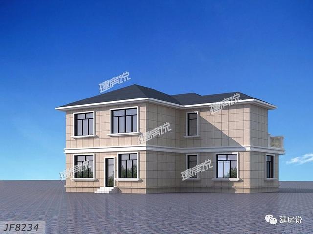 3套二層歐式別墅圖，現代亮麗的外觀，第1套26萬建，可以說非常便宜了