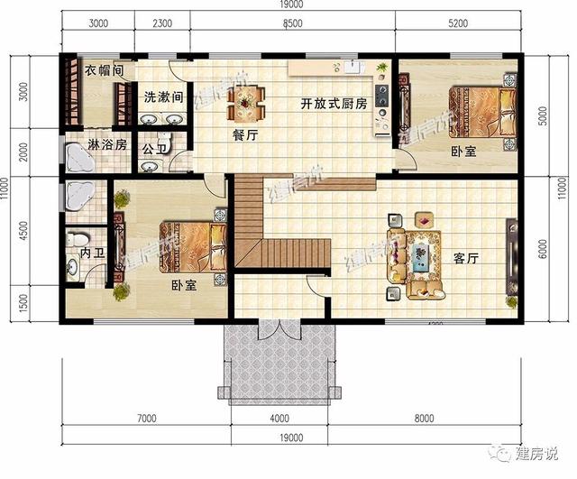 3套二層歐式別墅圖，現代亮麗的外觀，第1套26萬建，可以說非常便宜了