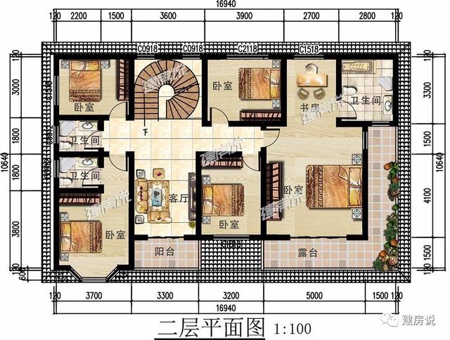 3套二層歐式別墅圖，現代亮麗的外觀，第1套26萬建，可以說非常便宜了