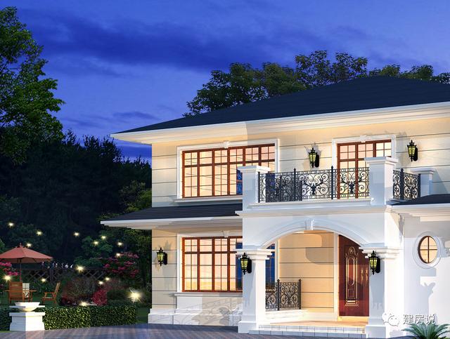 3套二層歐式別墅圖，現代亮麗的外觀，第1套26萬建，可以說非常便宜了