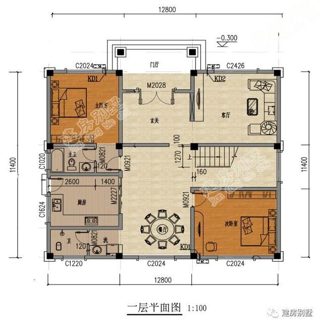 兩棟框架結構建造的別墅設計圖，風格不同，但是一樣圈粉無數