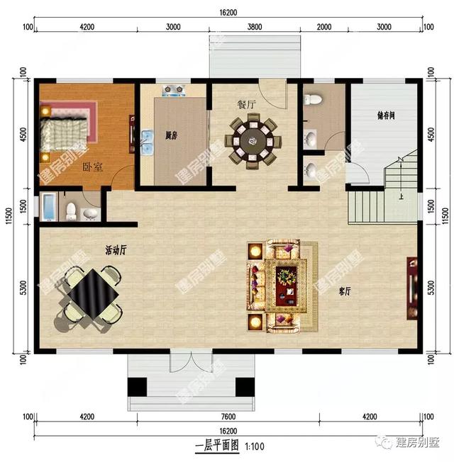 16.2×11.5米四層別墅設(shè)計(jì)圖，農(nóng)村自建房的典范，內(nèi)外兼修養(yǎng)眼又實(shí)用