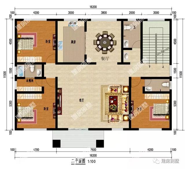 16.2×11.5米四層別墅設(shè)計(jì)圖，農(nóng)村自建房的典范，內(nèi)外兼修養(yǎng)眼又實(shí)用