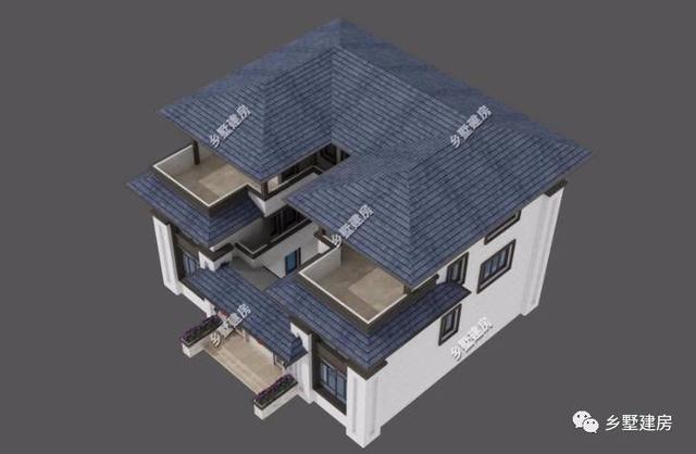 新款階梯式外觀三層四合院別墅圖，快來看看，內外兼修！