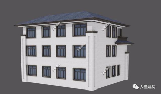 新款階梯式外觀三層四合院別墅圖，快來看看，內外兼修！