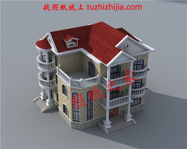 最新農(nóng)村三層樓房設(shè)計(jì)圖紙,客廳中空,采用暖黃色為主色