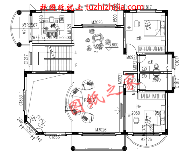 最新農(nóng)村三層樓房設(shè)計(jì)圖紙,客廳中空,采用暖黃色為主色