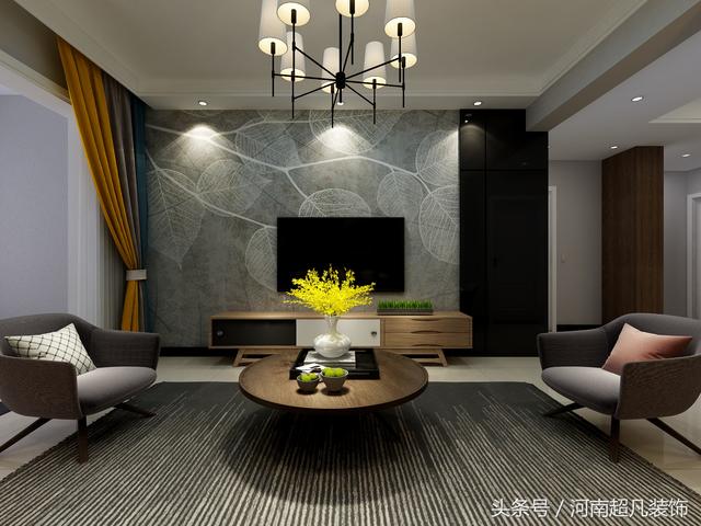 120平現代簡約的裝修效果圖，撥動你的心弦，邊線條都很硬朗，空間大方簡約，讓人心曠神怡