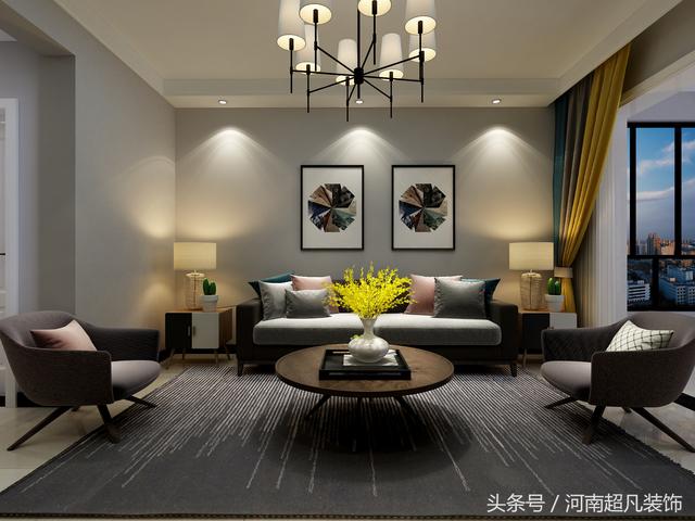 120平現代簡約的裝修效果圖，撥動你的心弦，邊線條都很硬朗，空間大方簡約，讓人心曠神怡