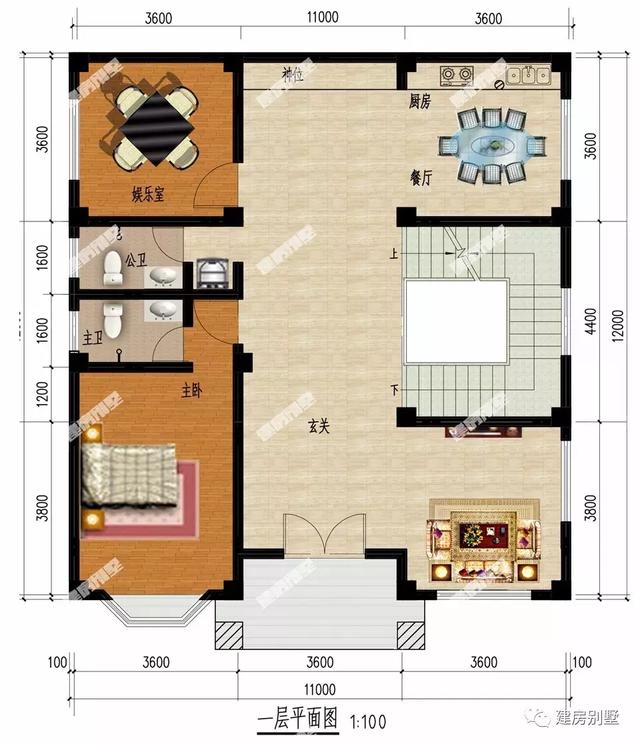 3棟平屋頂設計的農村別墅設計圖，簡單實用，建了第二款戶型的已經超千戶家庭