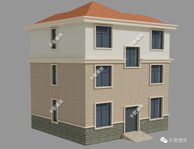 27萬就能建的10X9米農村三層別墅設計圖，8室2廳還帶露臺