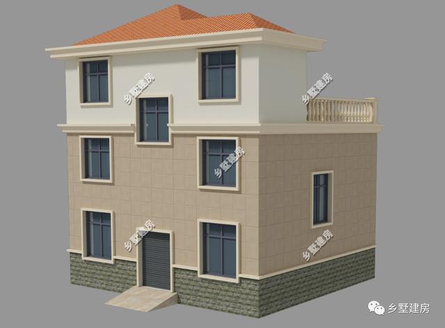 27萬就能建的10X9米農村三層別墅設計圖，8室2廳還帶露臺