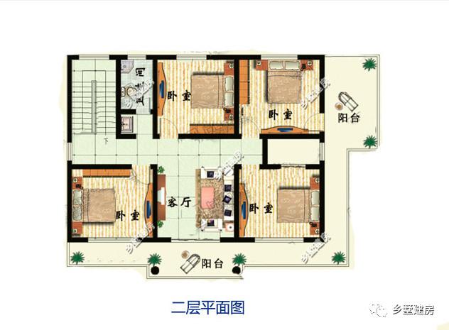三款造型時(shí)尚亮麗的農(nóng)村別墅設(shè)計(jì)圖，超大客廳還有堂屋，造價(jià)不到30萬