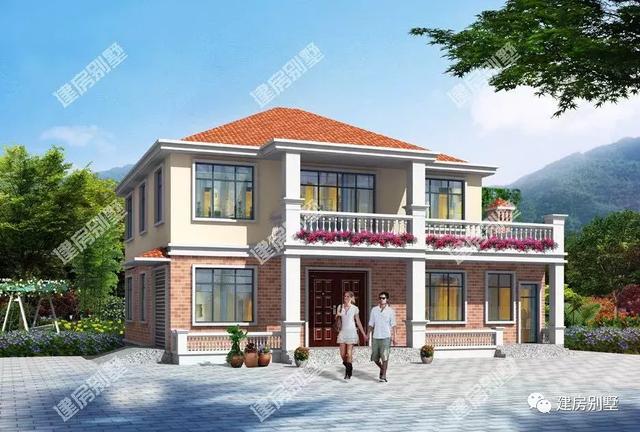 很適合農村老人居住的15.2×13米二層別墅設計圖，帶柴火灶和糧倉