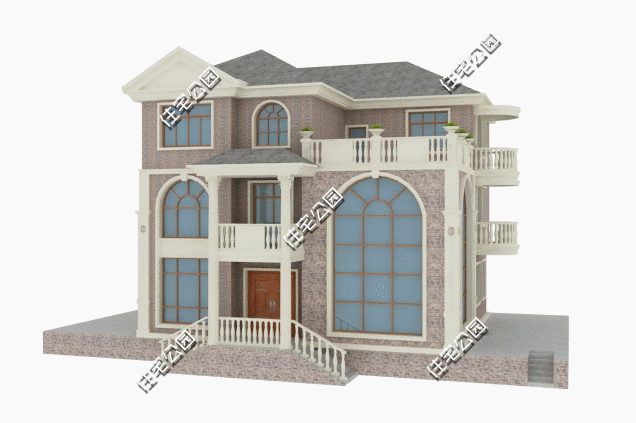 三層農(nóng)村別墅設(shè)計(jì)圖，挑空大廳旋轉(zhuǎn)樓梯，給你一個(gè)時(shí)尚鄉(xiāng)村生活