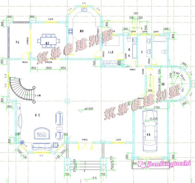 75萬總建筑面積700平米高端大氣三層花園大型別墅設計圖，真的超級豪華大氣