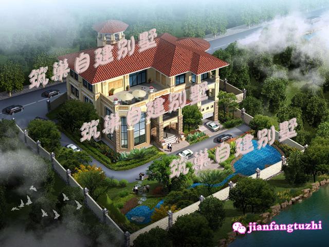 75萬總建筑面積700平米高端大氣三層花園大型別墅設計圖，真的超級豪華大氣