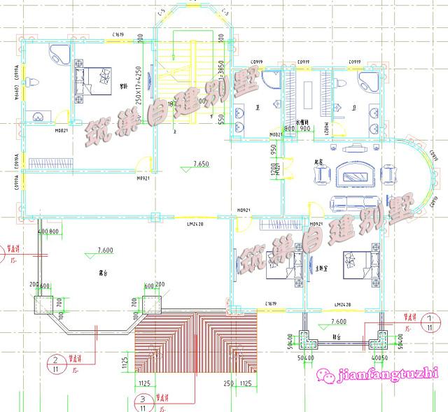 75萬總建筑面積700平米高端大氣三層花園大型別墅設計圖，真的超級豪華大氣