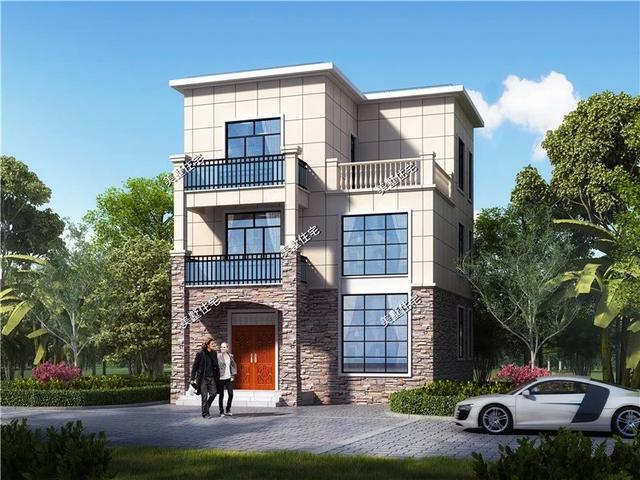 3款適合占地不過百的別墅設計圖戶型，小宅基地大夢想，時尚外觀主打溫馨