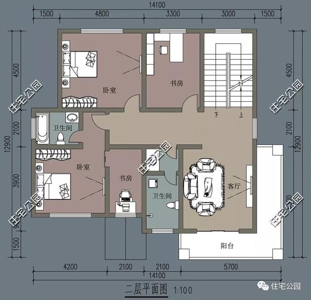 占地14×13農(nóng)村自建房設計圖，3層40萬帶露臺和車庫，老百姓都喜歡建