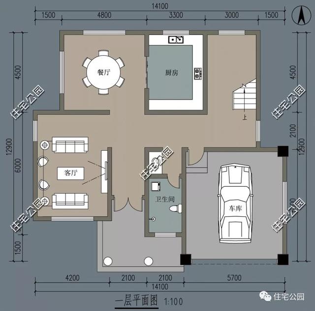 占地14×13農(nóng)村自建房設計圖，3層40萬帶露臺和車庫，老百姓都喜歡建