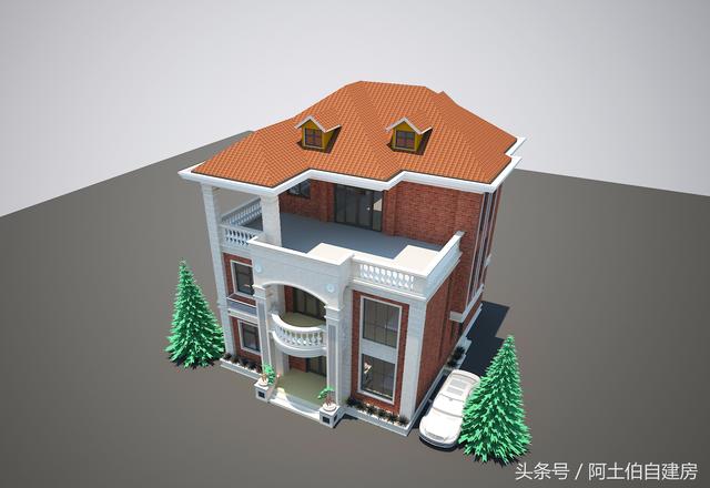 三層歐式自建房設計圖紙，適用性強，放哪都可以建，符合農村風俗，關鍵主體結構造價才20萬，驚喜吧！