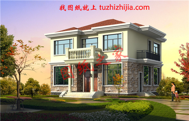 實用型農村120平米二層樓房設計圖，小巧美觀實用