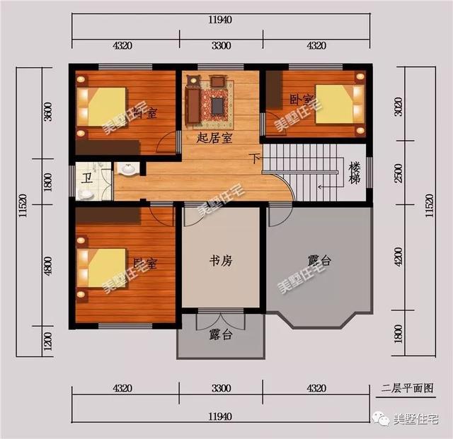 3套平屋頂實用小別墅設計圖，造價26萬左右，建好了全村人都羨慕