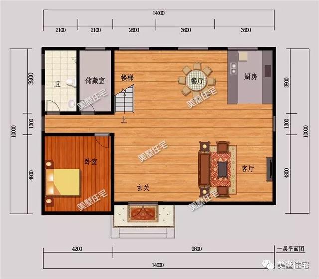 3套平屋頂實用小別墅設計圖，造價26萬左右，建好了全村人都羨慕
