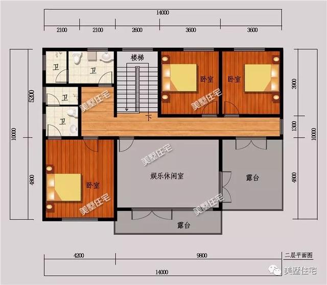 3套平屋頂實用小別墅設計圖，造價26萬左右，建好了全村人都羨慕