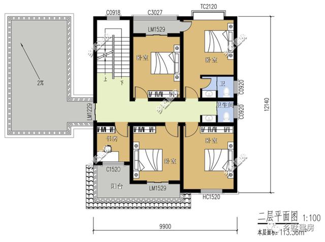 2款帶獨立廚房、露臺的農村二層別墅設計圖，20多萬就能建 經濟實惠還好看