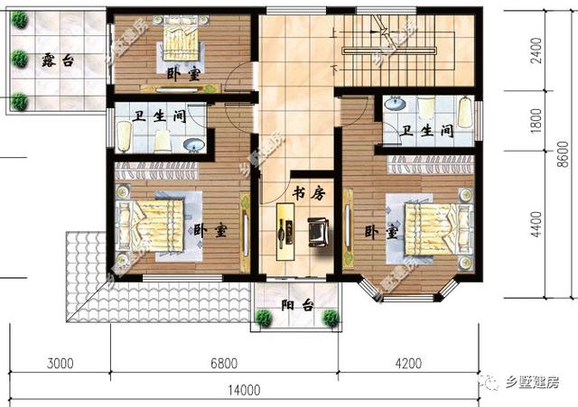 2款帶獨立廚房、露臺的農村二層別墅設計圖，20多萬就能建 經濟實惠還好看