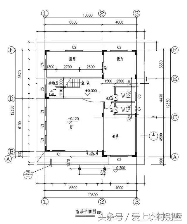 10x12米三層農村自建房設計圖，挑空客廳，主體造價35萬，簡直不要太經濟適用