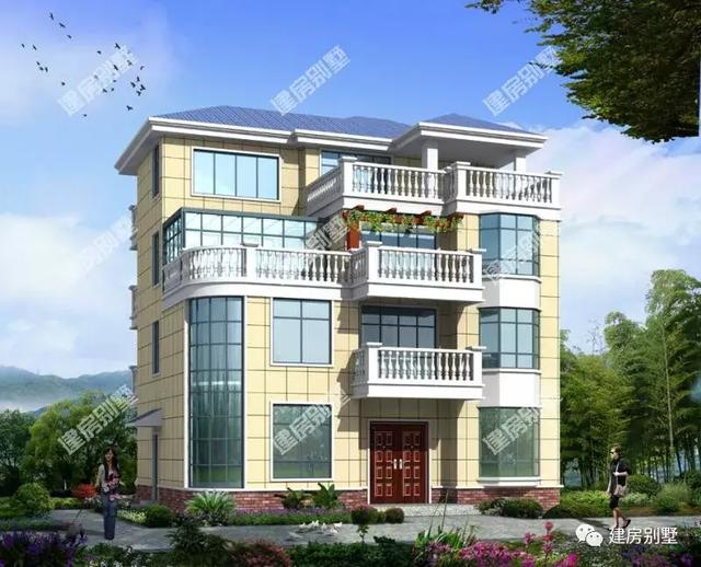 四層別墅一定要建的氣派，像這兩款別墅設計圖建好后誰看誰羨慕
