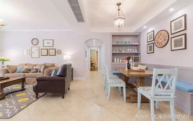 這樣小清新的別墅裝修，奢華大氣不浮夸，這種簡約歐式風你喜歡嗎？