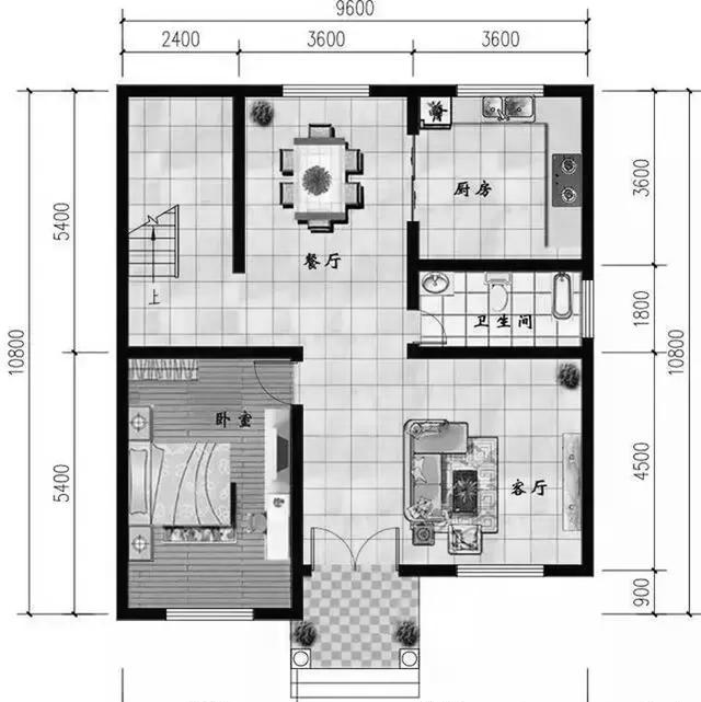 30萬占地100㎡4廳6臥三層別墅設計圖,整體外觀簡約而氣質流露，坡屋頂設計增加美感