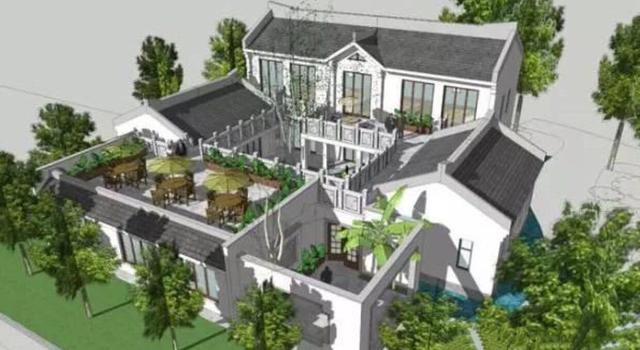 傳統(tǒng)中式四合院別墅設(shè)計圖，農(nóng)村自建房的優(yōu)選，你需要的它都有