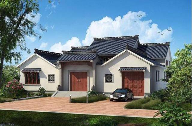 傳統(tǒng)中式四合院別墅設(shè)計圖，農(nóng)村自建房的優(yōu)選，你需要的它都有