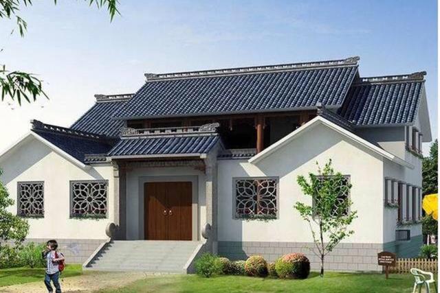 傳統(tǒng)中式四合院別墅設(shè)計圖，農(nóng)村自建房的優(yōu)選，你需要的它都有