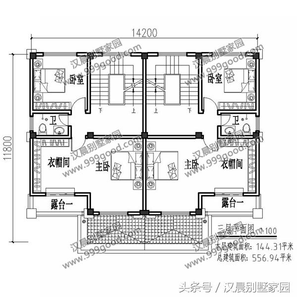 雙拼四層別墅自建房，14.2X11.8米，戶型方正，氣派落地窗，蓋好了后誰看誰眼紅！
