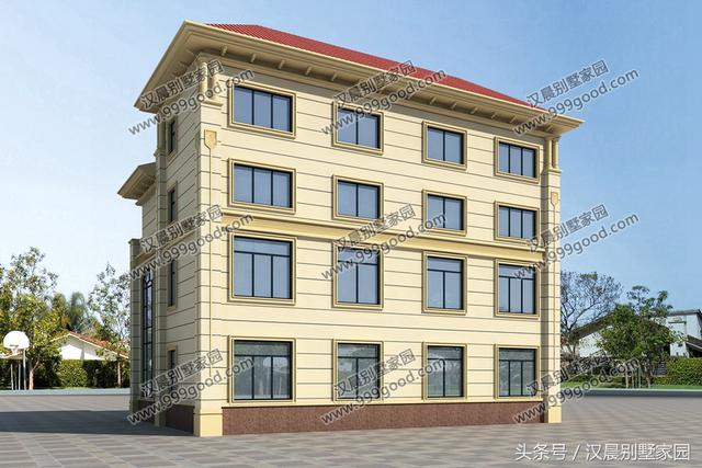 雙拼四層別墅自建房，14.2X11.8米，戶型方正，氣派落地窗，蓋好了后誰看誰眼紅！