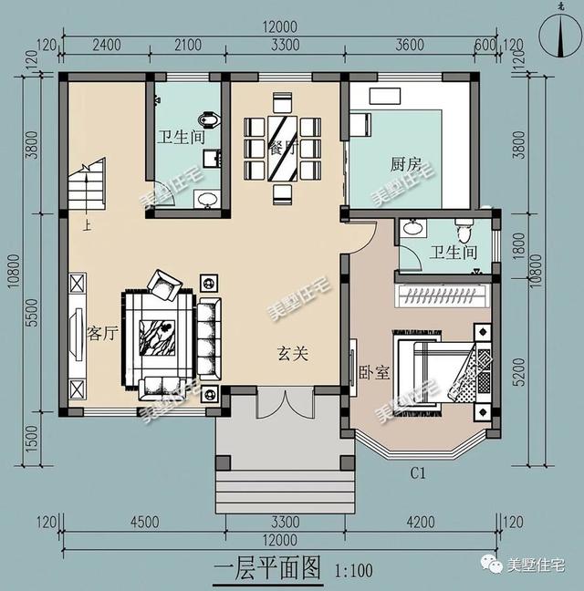 6棟等面寬的農村別墅設計圖，好看又實用，兩層三層都有，村里人看了都喜歡