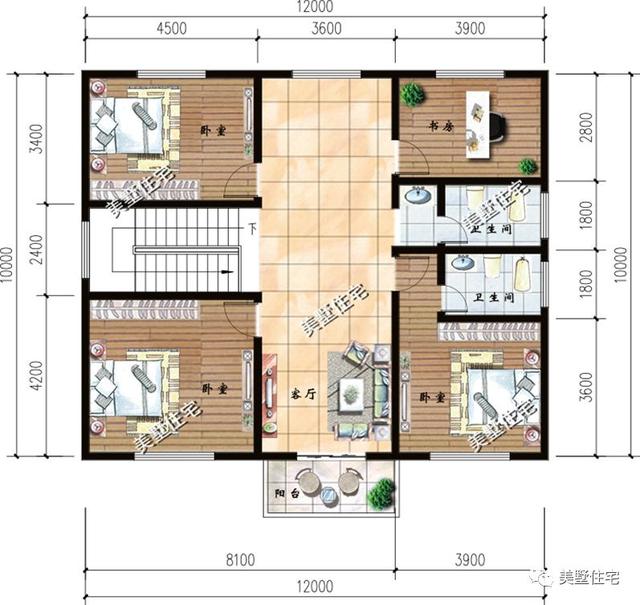 6棟等面寬的農村別墅設計圖，好看又實用，兩層三層都有，村里人看了都喜歡