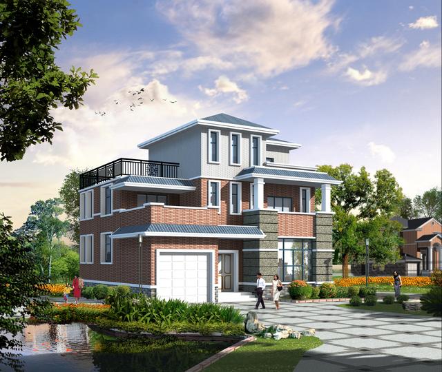 三層農村自建房，9.8*12.8，6間臥室，簡單實用。