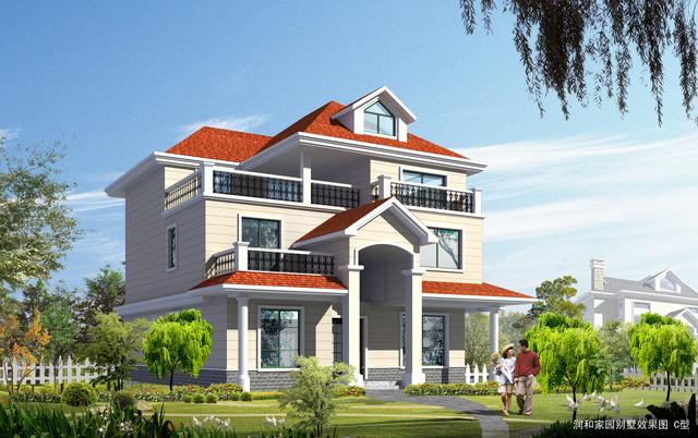 三層農村自建房，9.8*12.8，6間臥室，簡單實用。