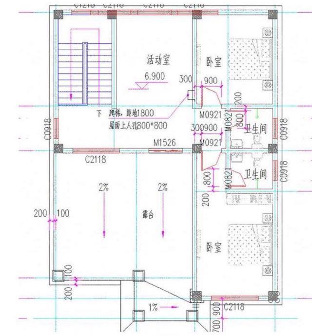 三層農村自建房，9.8*12.8，6間臥室，簡單實用。